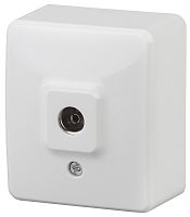 Розетка TV Оконечная накладная Эра Эксперт 1-м. белый картинка